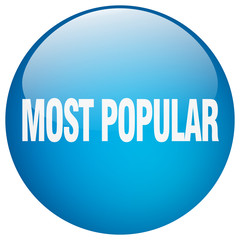 most popular blue round gel isolated push button