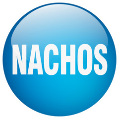 nachos blue round gel isolated push button
