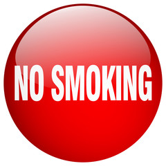 no smoking red round gel isolated push button
