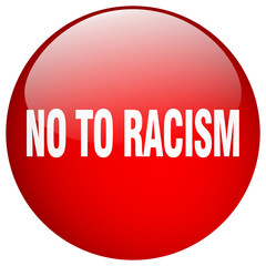no to racism red round gel isolated push button