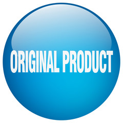 original product blue round gel isolated push button