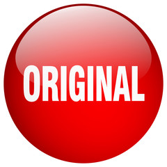original red round gel isolated push button