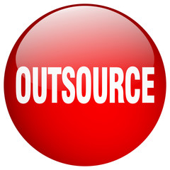 outsource red round gel isolated push button