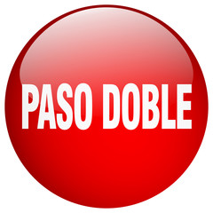 paso doble red round gel isolated push button