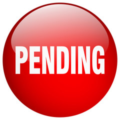 pending red round gel isolated push button