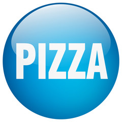 pizza blue round gel isolated push button