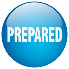 prepared blue round gel isolated push button