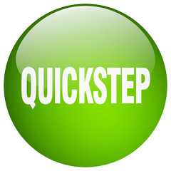 quickstep green round gel isolated push button
