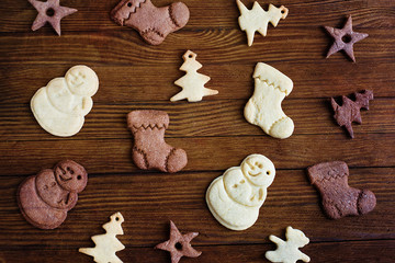 Christmas cookies on the table