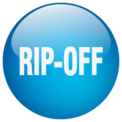 rip-off blue round gel isolated push button