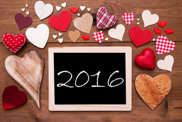 One Chalkbord, Many Red Hearts, Text 2016