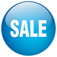 sale blue round gel isolated push button