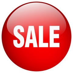 sale red round gel isolated push button