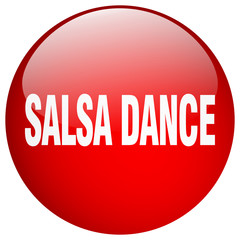 salsa dance red round gel isolated push button