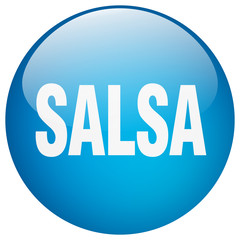 salsa blue round gel isolated push button