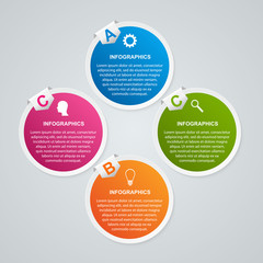 Circle business options infographics template.