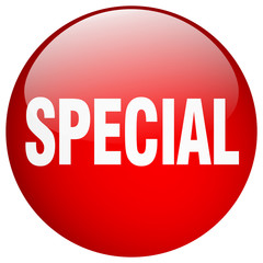 special red round gel isolated push button