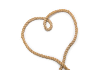 Rope in the shape of heart