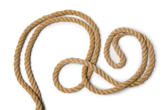 Concept with long hemp rope
