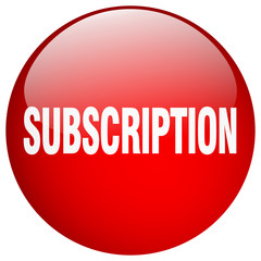subscription red round gel isolated push button