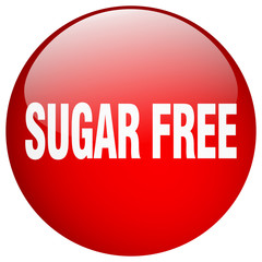 sugar free red round gel isolated push button