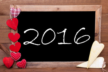 One Chalkbord, Red And Yellow Hearts, 2016