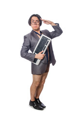 Funny man in business concept