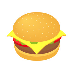 Burger isometric 3d icon