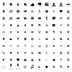 100 web simple icons