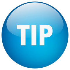 tip blue round gel isolated push button