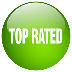 top rated green round gel isolated push button