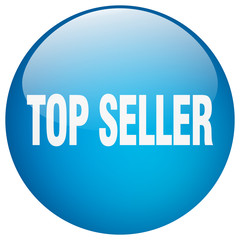 top seller blue round gel isolated push button