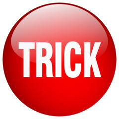 trick red round gel isolated push button