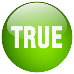 true green round gel isolated push button