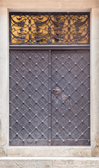 Old steel and glass door
