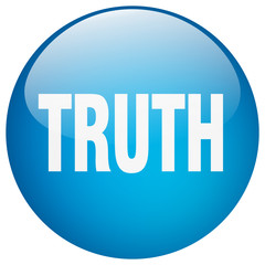 truth blue round gel isolated push button