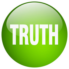 truth green round gel isolated push button