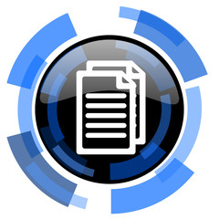 document black blue glossy web icon