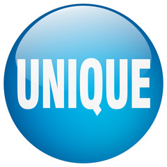 unique blue round gel isolated push button