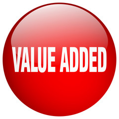 value added red round gel isolated push button