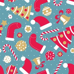 Cute Christmas Seamless Vector Pattern © skunkeye