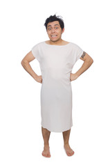 Fototapeta premium Funny man suffering from mental disorder