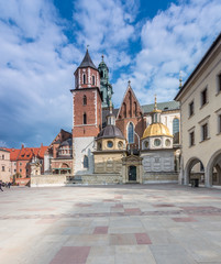 Wawel cathedral on sunny morning