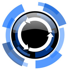 reblack blue glossy web icon