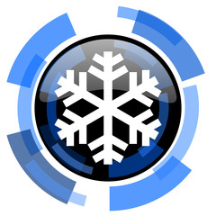 Obraz premium snow black blue glossy web icon