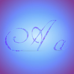 Letters A with Polygonal Pattern