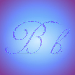 Letters B with Polygonal Pattern