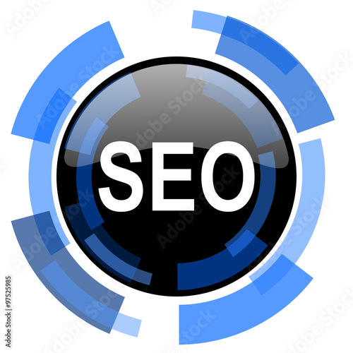 "seo black blue glossy web icon" Stock photo and royaltyfree images on
