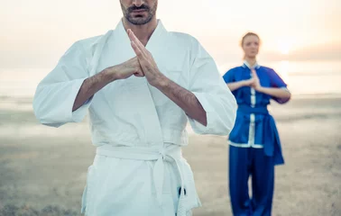 Abwaschbare Fototapete Kampfkunst Kampfsportgruß