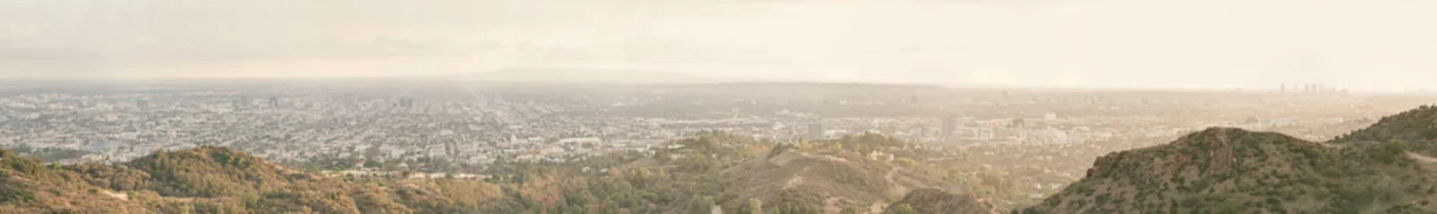 Lichtdoorlatende gordijnen Los Angeles Panoramic view of Los angeles city